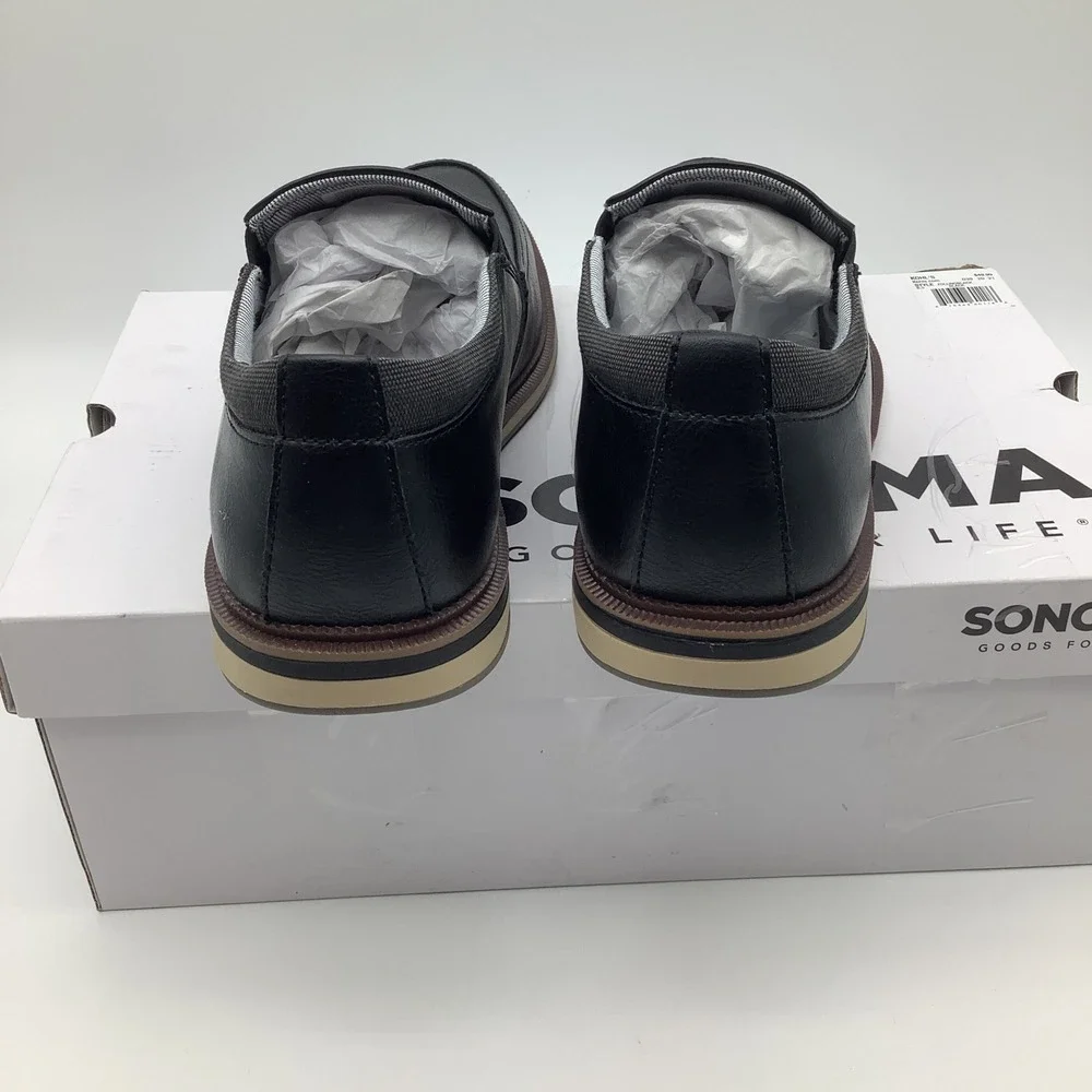 Sonoma Zollino Black Slip On Loafer‎ Comfort Foam Insole Mens Shoes New